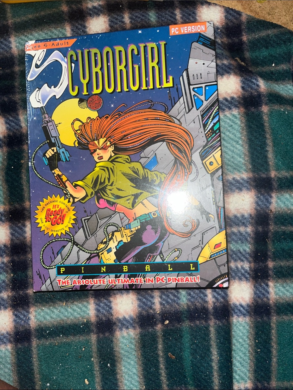 Vintage Cyborgirl PC pinball game 1994 IBM Sealed Big Box